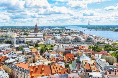 Blick auf die lettische Hauptstadt Riga