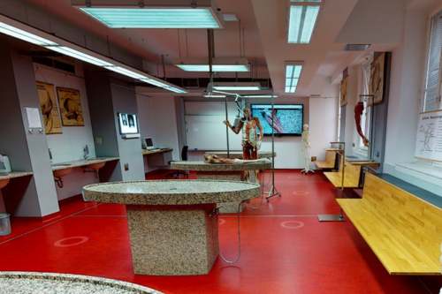 Ein Anatomie-Lehrsaal in Hradec Kralove, Medizinstudium in Tschechien.